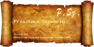 Prisztacs Szeverin névjegykártya
